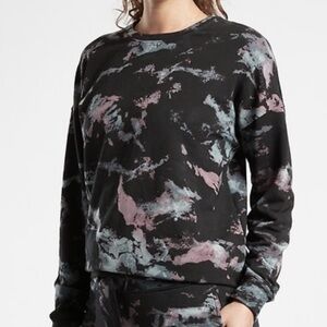 ATHLETA WOMEN'S MARINE BLACK LONG SLEEVE BALANCE PULLOVER
SWEATSHIRT size small